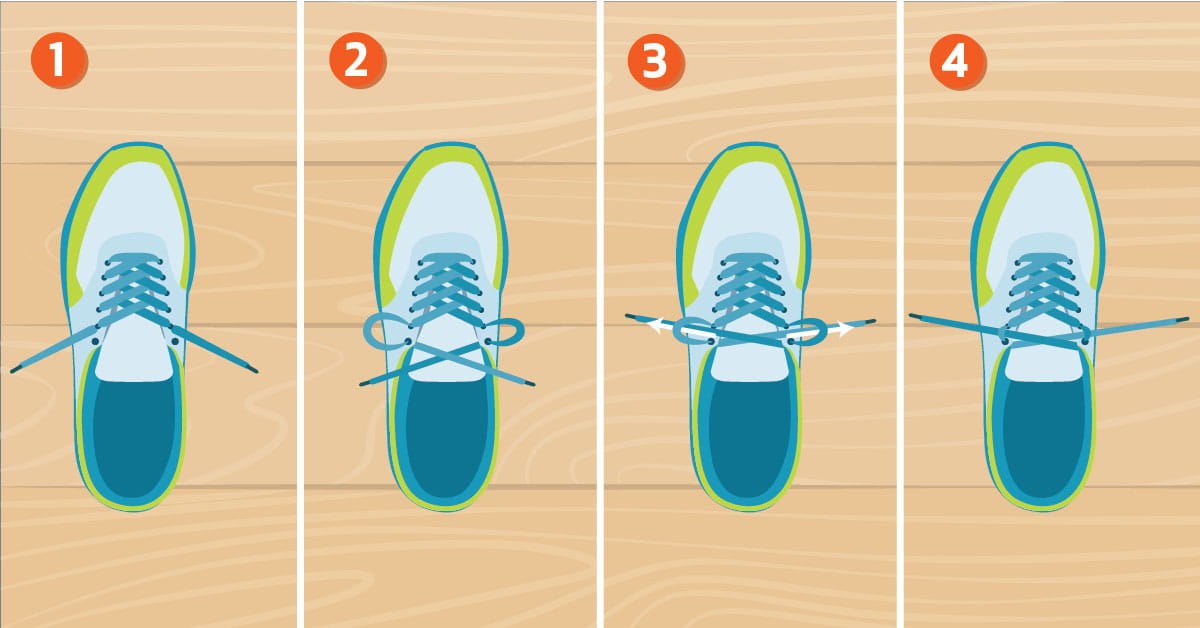 tie laces inside shoe