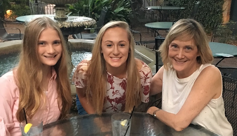 Kandice Fogle, cancer survivor, with her daughters