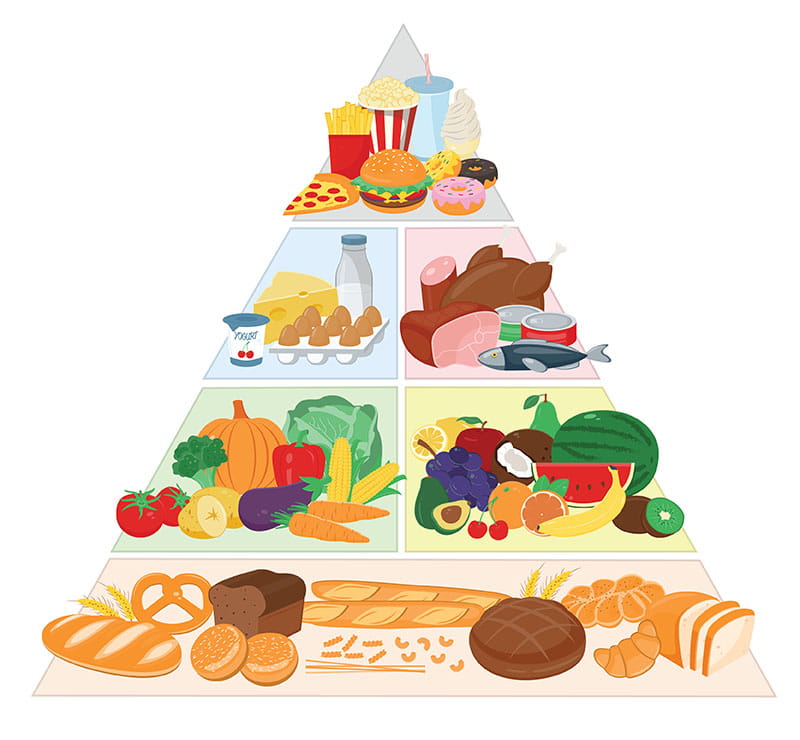 unhealthy food pyramids