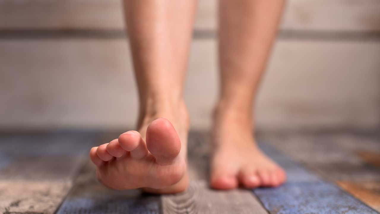 person with gait changes