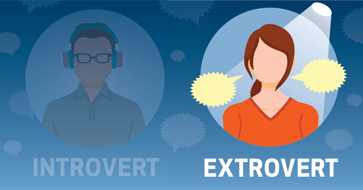 Relationship between introvert extrovert