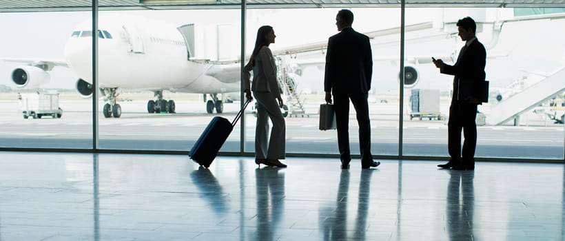 people in an airport