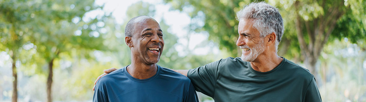 two men who are friends and dedicated to their health