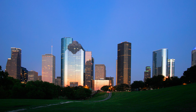 City of Houston at night
