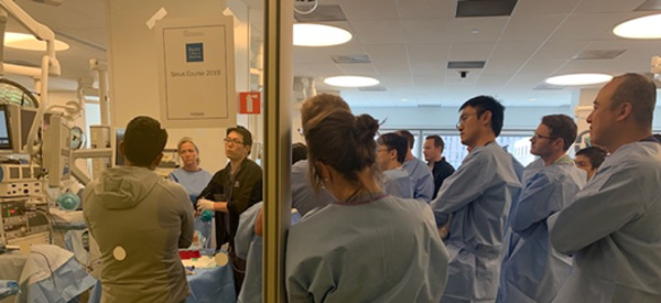 doctors watching a surgery
