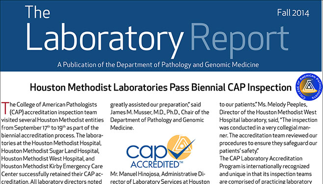 The Laboratory Report Fall 2014