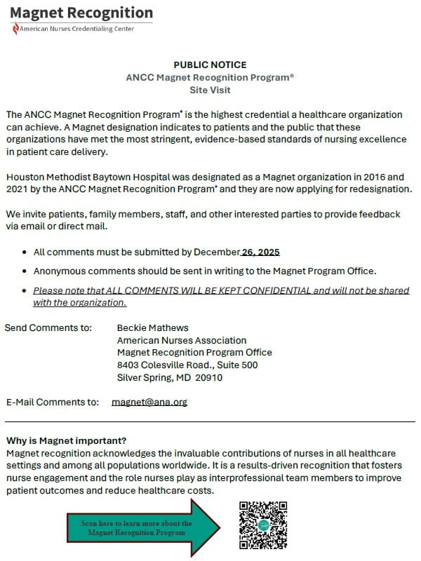 PUBLIC NOTICE ANCC - Magnet Recognition Program® Site Visit