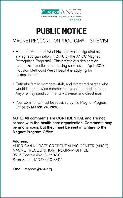 Magnet site visit public notice 2023