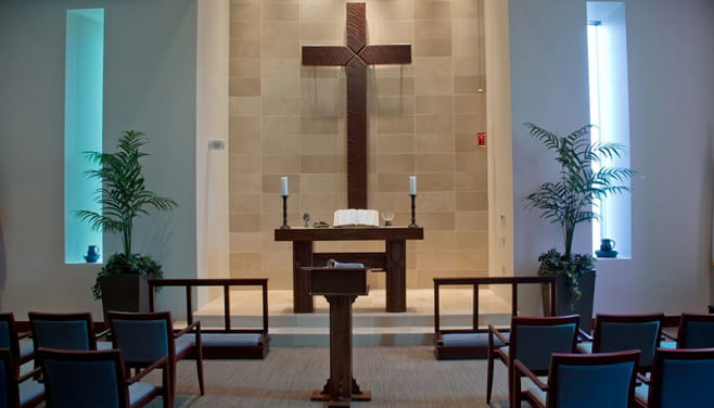 Houston Methodist Willowbrook hospital's chapel