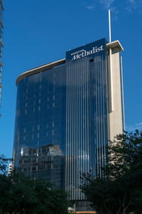 The new Paula and Joseph C. “Rusty” Walter III Tower located at 6551 Bertner Ave. in the Texas Medical Center. 