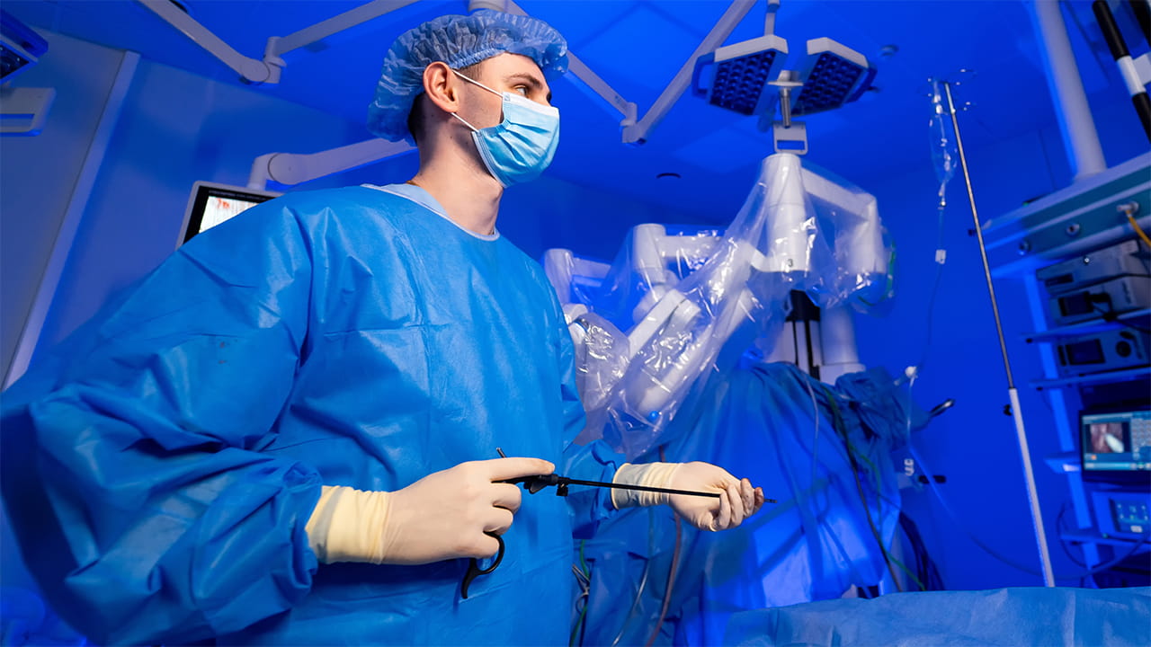 Dr. Bavare in the operating room