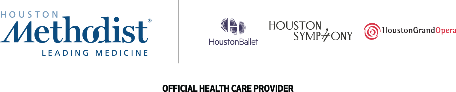 Houston Methodist Center for Performing Arts Medicine is the official health care provider for the Houston Ballet, Houston Symphony, and the Houston Grand Opera