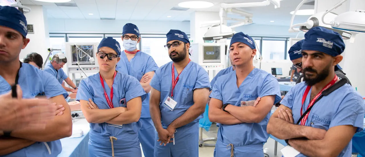 Group of doctors in scrubs