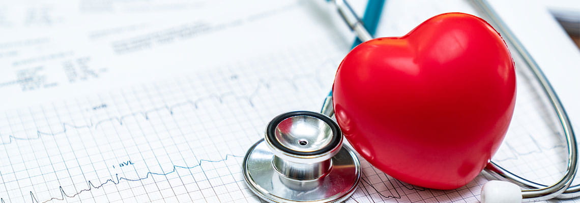 Stethoscope and red heart