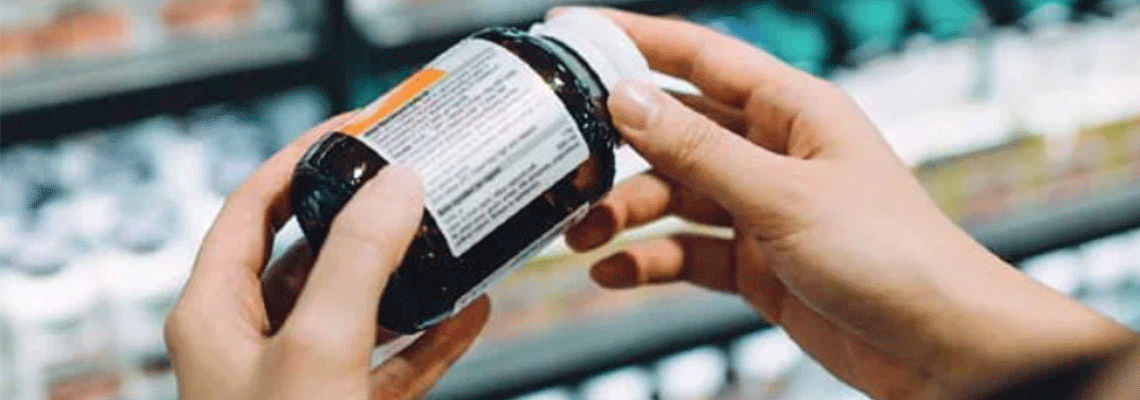 bottle of supplements