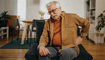 Man with lower back pain